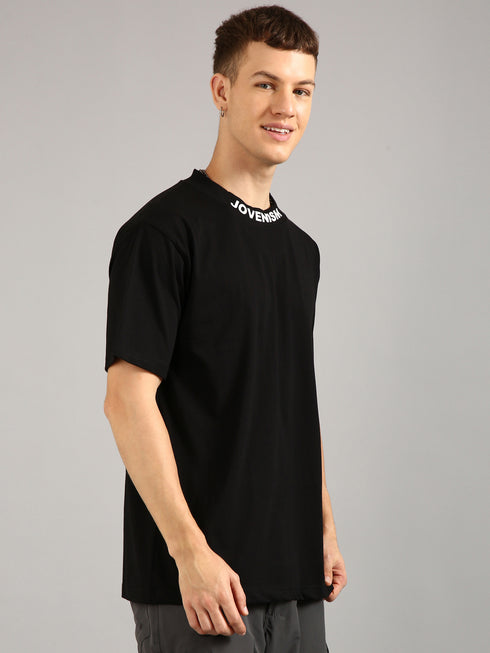 Black Printed Oversized T-Shirt